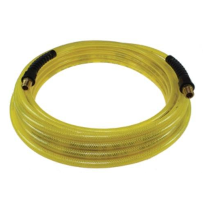 Coilhose Pneumatics PFE60354TY 35' Yellow Flexeel Hose - 1/4 MPT x 3/8 ID