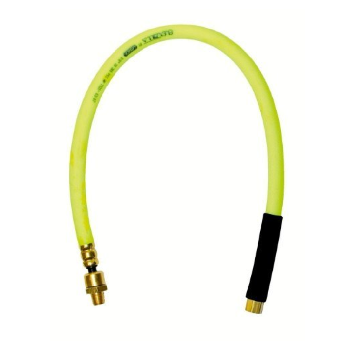 Legacy HFZ3802YW2B Flexzilla Whip Hose - 3/8x  2' with 1/4 MPT Ball Swivel End